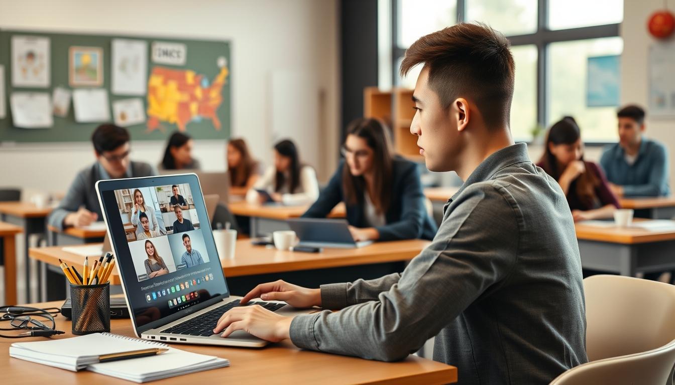 Students working in research laboratory